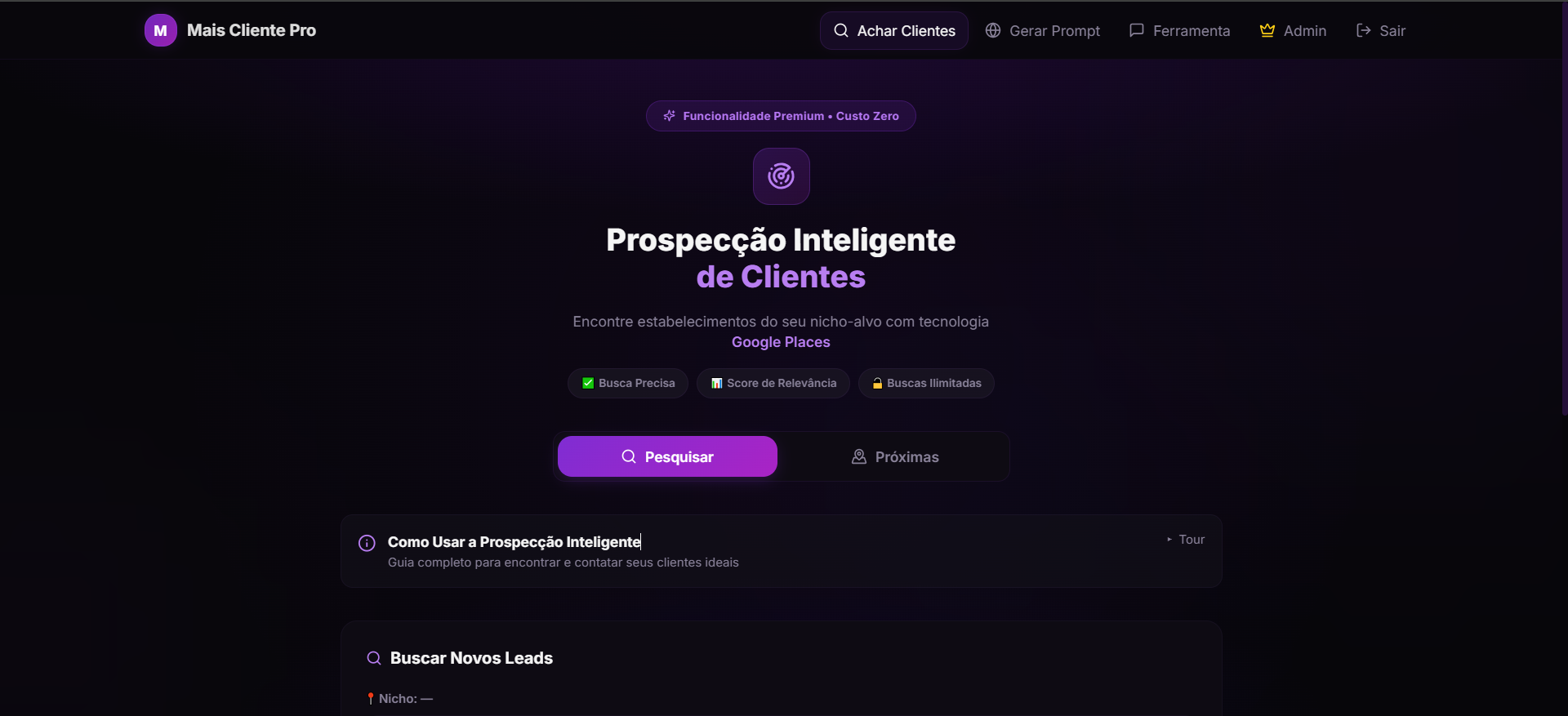 Prospector de Leads — Pesquise empresas e potenciais clientes